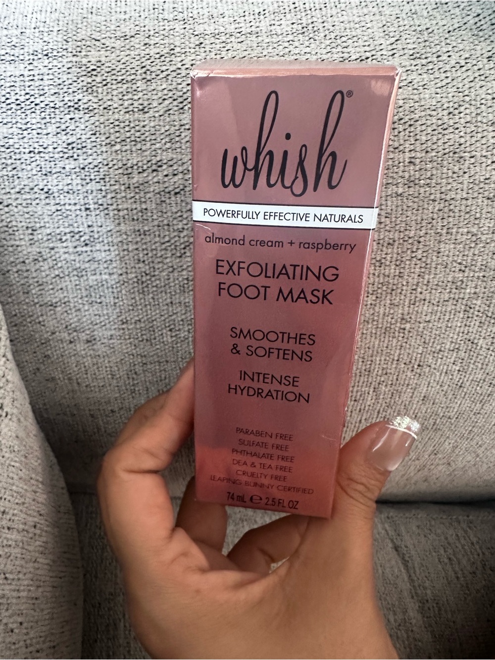 Whish Almond Cream + Raspberry Exfoliating Foot Mask